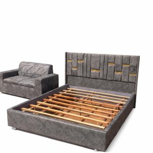 DOUBLE BED FRAME PLUS 2IN1 SOFA
