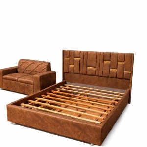 DOUBLE BED FRAME PLUS 2IN1 SOFA